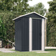 Vidaxl Garden Shed 126x97.5x177 CM Color de antracita de acero galvanizado