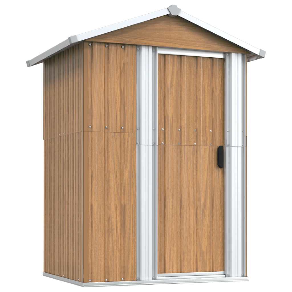 Vidaxl Garden capannone 126x97.5x177 cm marrone galvanizzato in acciaio