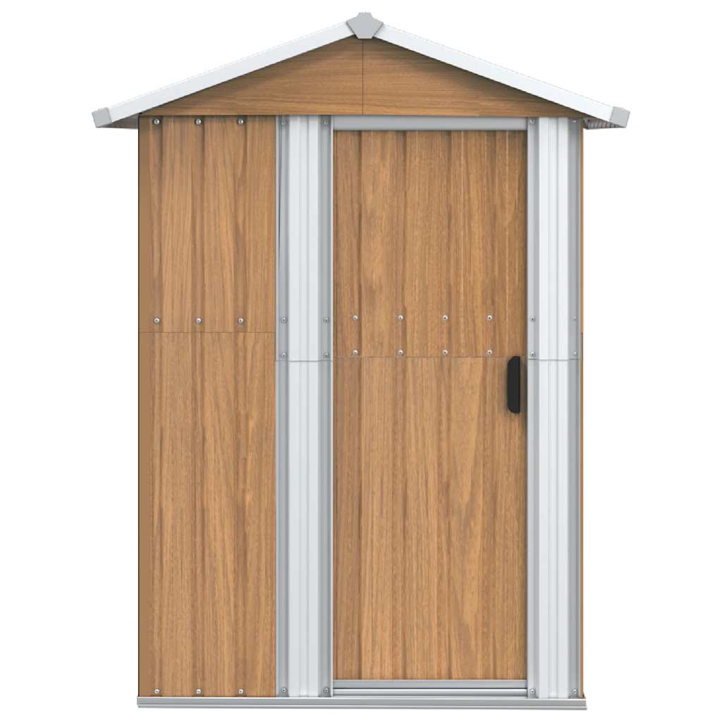 Vidaxl Garden capannone 126x97.5x177 cm marrone galvanizzato in acciaio