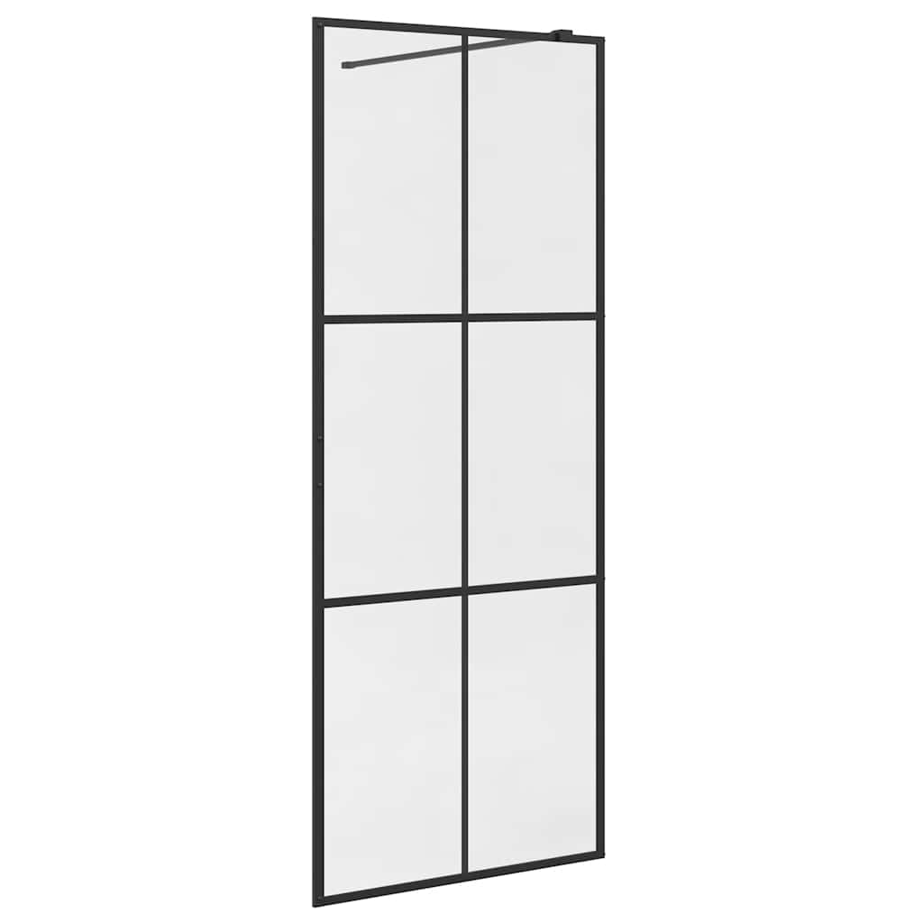 Vidaxl Walk-In Shower Mall 80x195 CM ESG-Glas transparente y negro