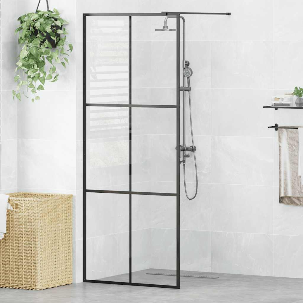Vidaxl Walk-In Shower Mall 80x195 CM ESG-Glas transparente y negro