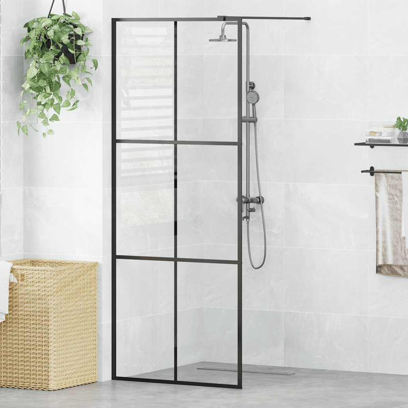 Vidaxl Walk-In Shower Mall 80x195 CM ESG-Glas transparente y negro