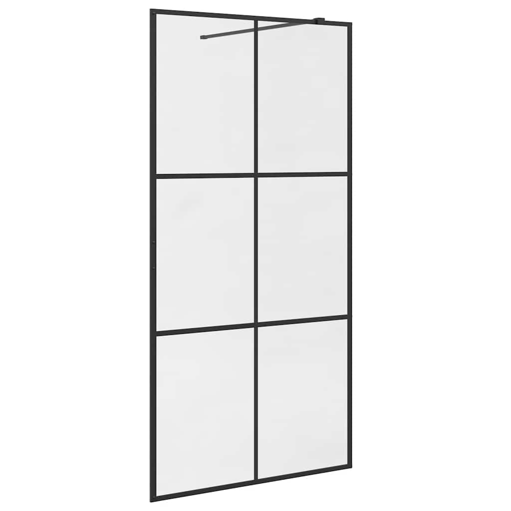 Vidaxl Walk-In Shower Mall 100x195 cm ESG-GLAS transparente y negro