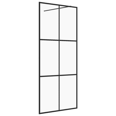 Vidaxl Walk-In Shower Mall 115x195 cm ESG-Glas transparente y negro