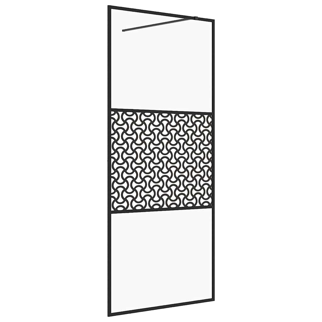 Vidaxl Walk-In Shower Mall 80x195 CM ESG-Glas transparente y negro