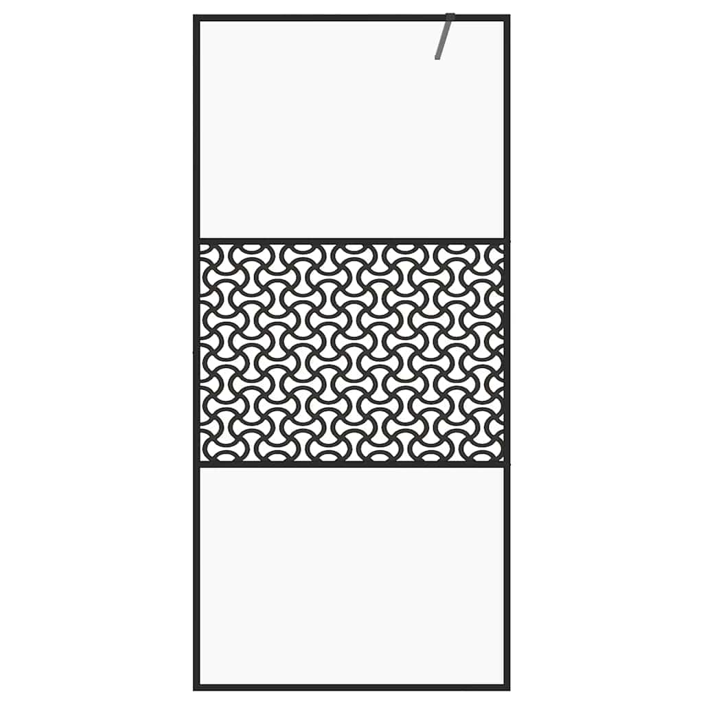 Vidaxl Walk-In Shower Mall 80x195 CM ESG-Glas transparente y negro