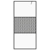 Vidaxl Walk-In Shower Wall 90x195 cm ESG-Glas transparente y negro