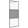 Vidaxl Walk-In Shower Mall 100x195 cm ESG-GLAS transparente y negro