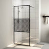 Vidaxl Walk-In Shower Mall 100x195 cm ESG-GLAS transparente y negro