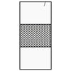 Vidaxl inloopdouchewand 115x195 cm esg-glas transparant en zwart