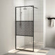 Vidaxl Walk-In Shower Wall 115x195 cm ESG-Glas trasparente e nero
