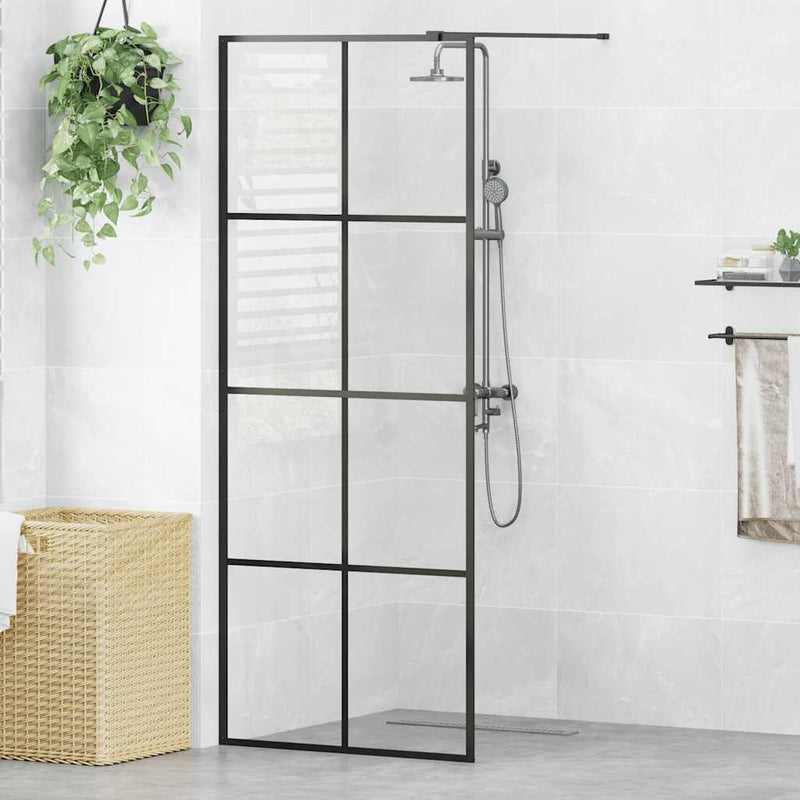 Vidaxl Walk-In Shower Mall 80x195 CM ESG-Glas transparente y negro