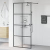 Vidaxl Walk-In Shower Wall 90x195 cm ESG-Glas transparente y negro
