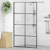 Vidaxl Walk-In Shower Mall 115x195 cm ESG-Glas transparente y negro