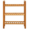 Vidaxl schoenenrek met 3 schappen 50x27x60 cm massief eikenhout