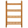 Vidaxl schoenenrek met 4 schappen 50x27x80 cm massief eikenhout