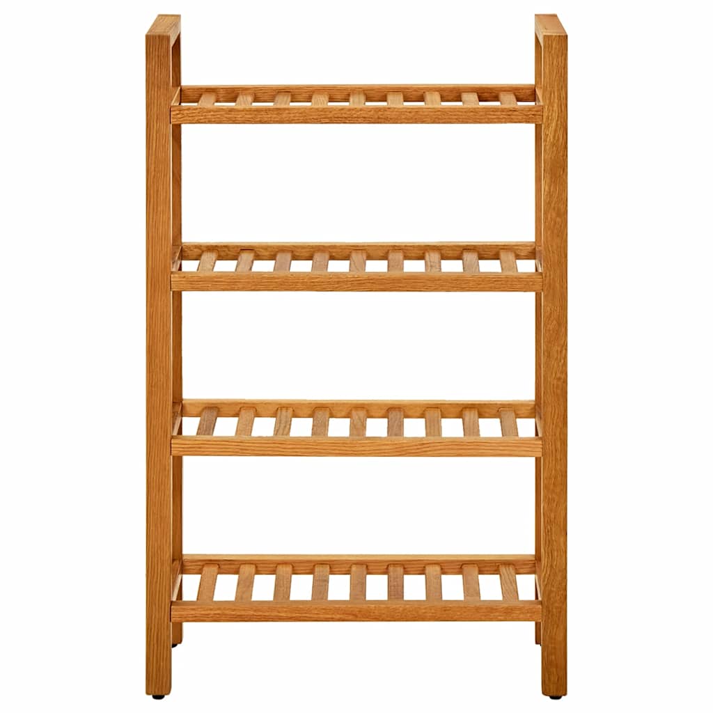 Vidaxl zapatero con 4 estantes 50x27x80 cm de roble sólido