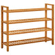 Vidaxl zapatero con 4 estantes 100x27x80 cm de roble sólido