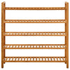 Vidaxl schoenenrek met 5 schappen 100x27x100 cm massief eikenhout