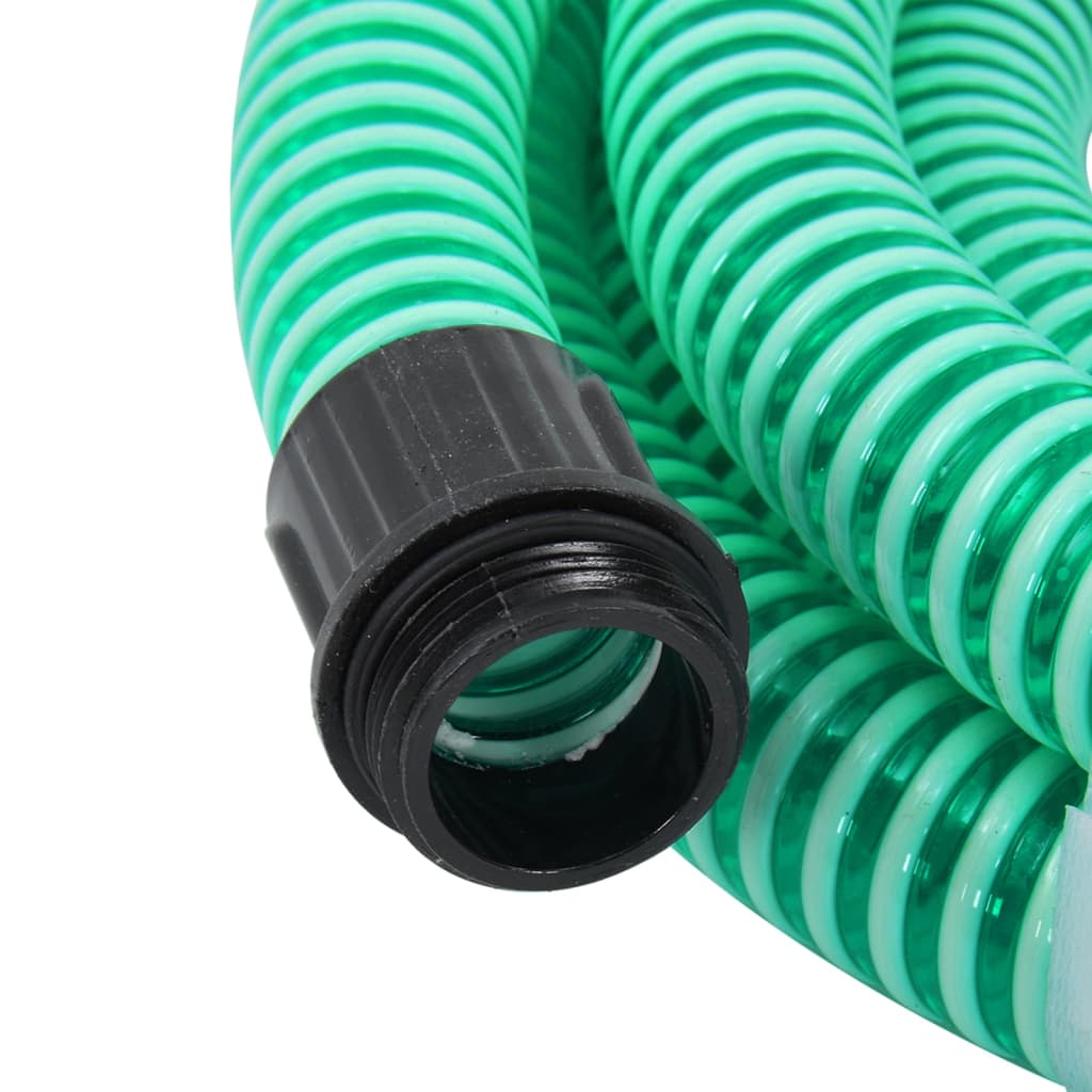 Tambuco di aspirazione Vidaxl con giunti in ottone 1.1 '' 5 m PVC verde