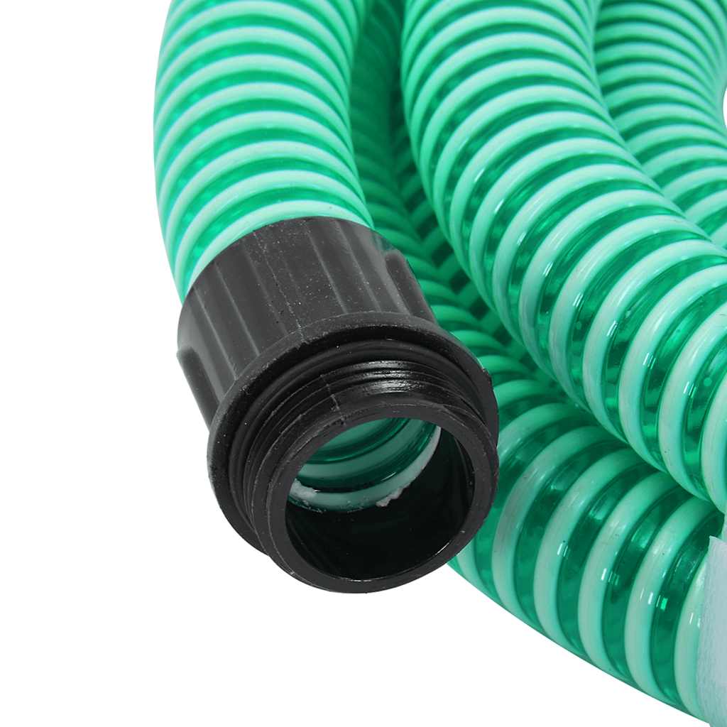 Vidaxl Sucking tubo con giunti in ottone 1.1 '' 20 m PVC verde