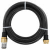 Vidaxl Sucking tubo con giunti in ottone 1.1 '' 4 m PVC nero