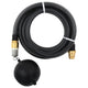 Vidaxl Sucking Manguera con acoplamientos de latón 1.1 '' 5 M PVC Negro