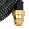 Vidaxl Sucking Manguera con acoplamientos de latón 1.1 '' 5 M PVC Negro