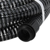 Vidaxl zuigslang met messing koppelingen 1,1'' 7 m pvc zwart