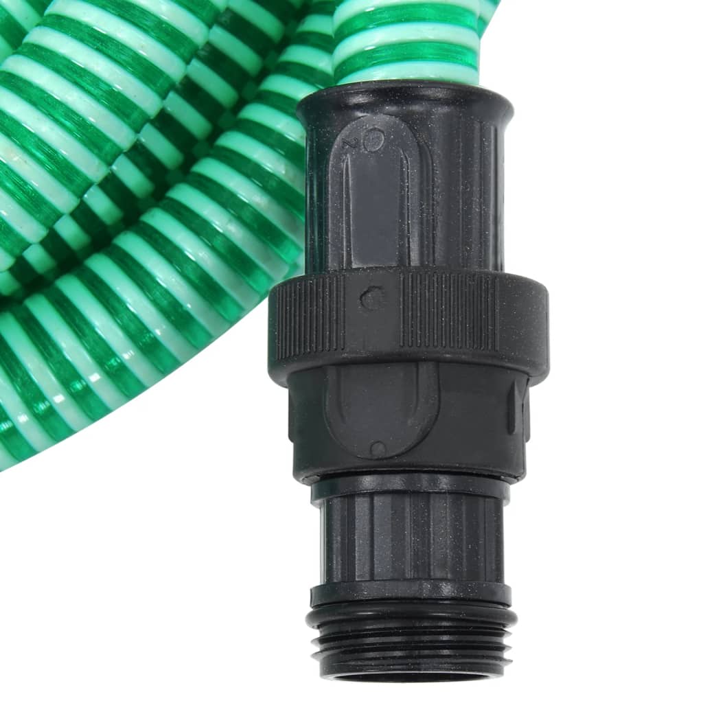 Vidaxl Sucking Manguera con acoplamientos PVC 1.1 '' '4 M PVC Green