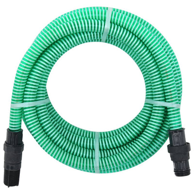 VIDAXL SUCKING TUBO CON ACCOPPI PVC 1.1 '' 7 M PVC Verde
