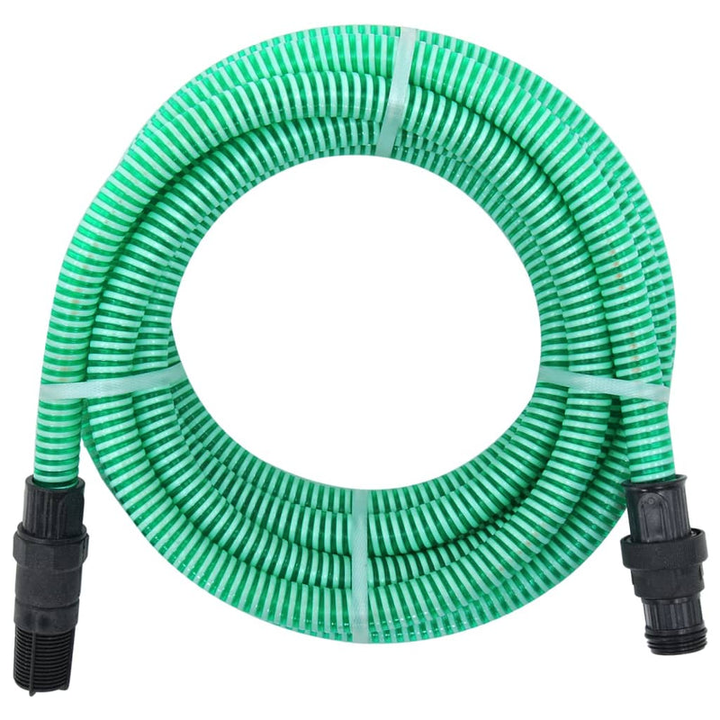 Vidaxl Sucking Manguera con acoplamientos PVC 1.1 '' 10 M PVC Green