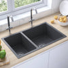 Vidaxl fregadero de acero inoxidable negro