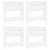 Vidaxl wandschoenenkasten 4 st 60x18x60 cm bewerkt hout wit