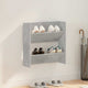 Vidaxx zapatero de pared 60x18x60 cm aglomerado gris hormigón