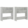 Vidaxx zapateros de pared 2 uds 60x18x60 cm aglomerado gris hormigón