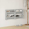 Vidaxx zapateros de pared 2 uds 60x18x60 cm aglomerado gris hormigón