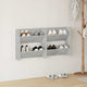 Vidaxx zapateros de pared 2 uds 60x18x60 cm aglomerado gris hormigón