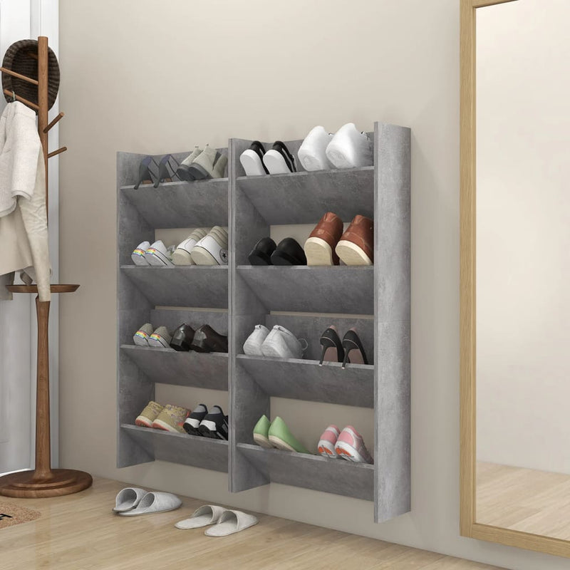 Gabinetes de zapatos de pared Vidaxl 4 PCS 60x18x60 cm Precio de concreto de madera procesada