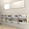 Vidaxl wandschoenenkasten 4 st 60x18x60 cm hout wit sonoma eiken