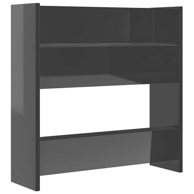 Armadio da scarpe a parete Vidaxl 60x18x60 cm Properpata in legno grigio lucido