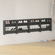 Gabinetes de zapatos de pared Vidaxl 4 st 60x18x60 cm de madera de color gris brillante