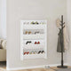 Vidaxx zapateros de pared 2 piezas aglomerado blanco 80x18x60 cm