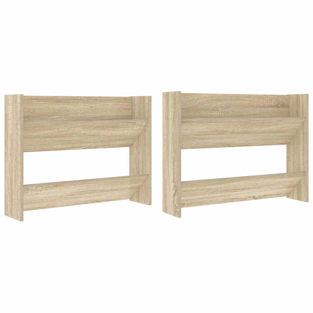 Vidaxx zapateros de pared 2 piezas aglomerado roble sonoma 80x18x60 cm