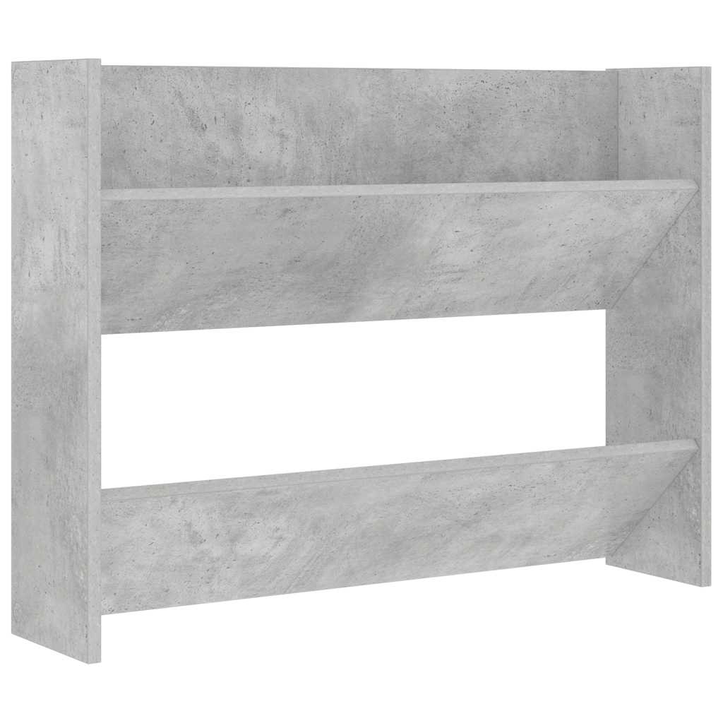 Gabinete de zapatos de pared Vidaxl 80x18x60 cm Precio de concreto de madera editado