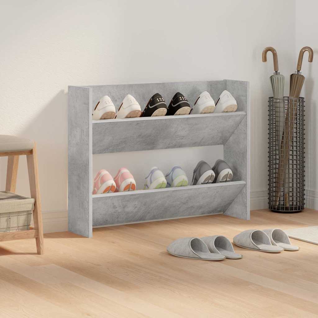 Gabinete de zapatos de pared Vidaxl 80x18x60 cm Precio de concreto de madera editado