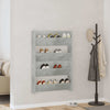Vidaxx zapateros de pared 2 piezas aglomerado gris hormigón 80x18x60 cm