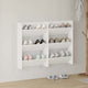 Scarpiere da parete Vidaxx 2 pezzi 60x18x90 cm in truciolare bianco