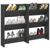 Vidaxl Wall Shoe Armates 2 PCS 60x18x90 cm grigio in legno elaborato