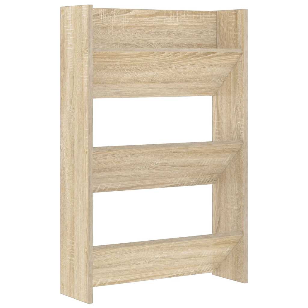 Scarpiera da parete Vidaxx 60x18x90 cm in truciolare color rovere Sonoma